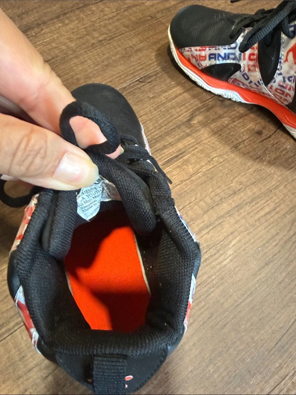 And1 Black and Orange Kids' High-Top Sneakers